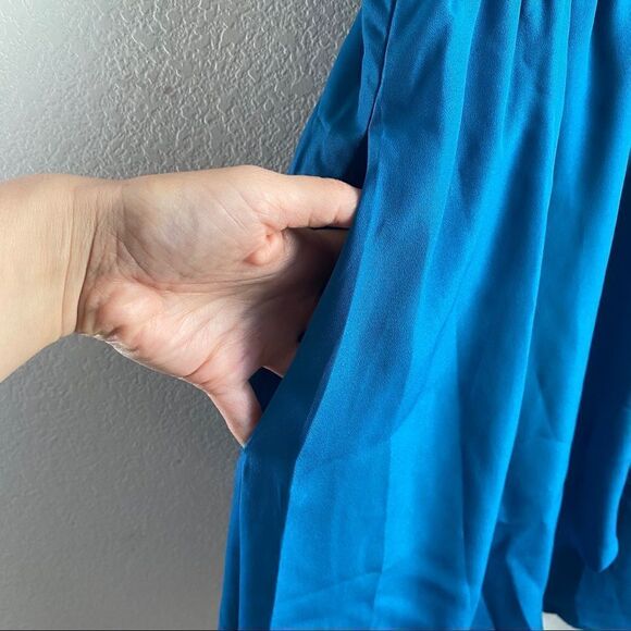 ⭐️ BCBGENERATION | Teal Ruffle Neck Dress, Size S - Picture 6 of 10